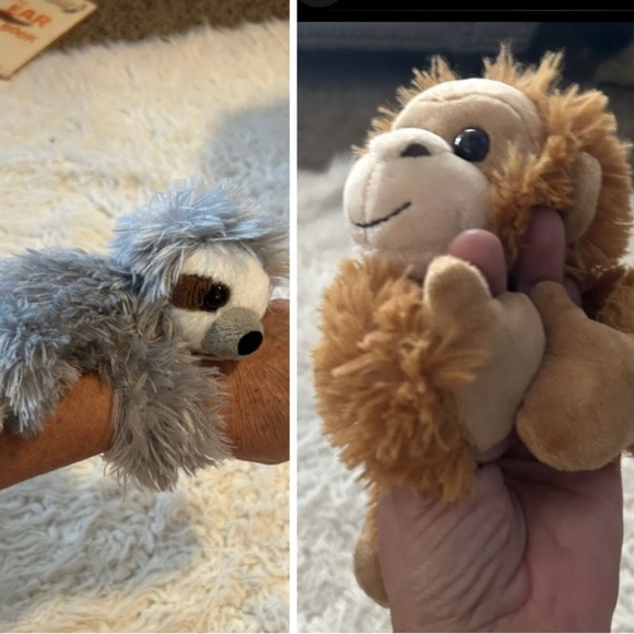 50%off w♥️ 
Wild Republic Huggers sloth Monkey Slap Bracelet Plush Stuffed - Picture 1 of 7